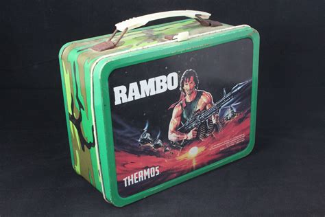 Vintage 1985 Rambo Metal Lunch Box 